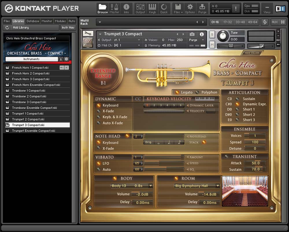 ソフト音源 「CHRIS HEIN ORCHESTRAL BRASS COMPACT」 | SONICWIRE